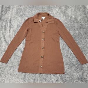 NWT❗The Drop Women's Constance Rib Button Down Sweater size L